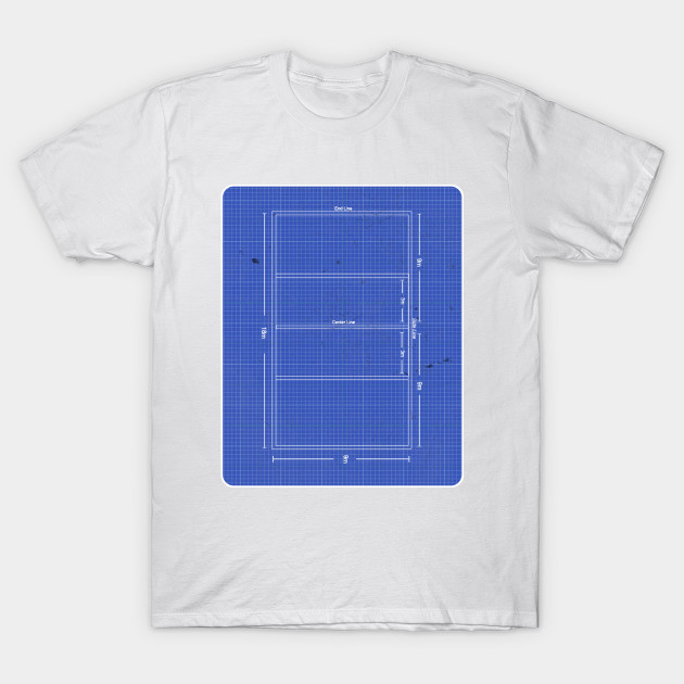 Volleyball Court Blueprint Volleyball TShirt TeePublic